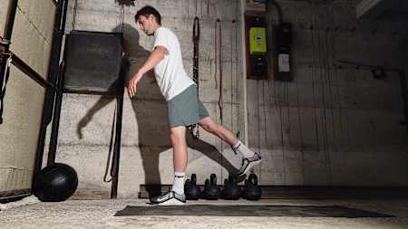 Leg swings are really good for cyclists because you're technically stretching the hip flexors through a real dynamic range of motion with a real forceful contraction as the leg swings behind you