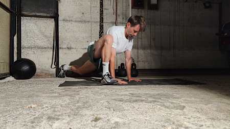 The world's greatest stretch enables you to get a good, controlled stretch of the hip flexors. 