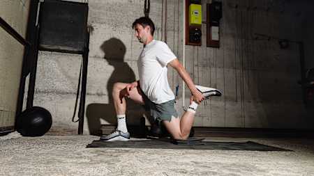 Control your breathing when doing a couch stretch and aim to do eight to 12 breaths.