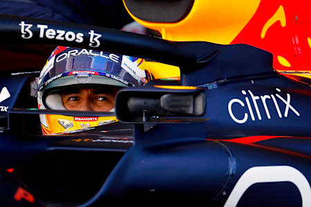 Sergio Pérez of Oracle Red Bull Racing at the United States Grand Prix on October 23, 2022.