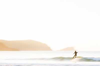 Alan Stokes surfing at Fistral Beach, Cornwall
