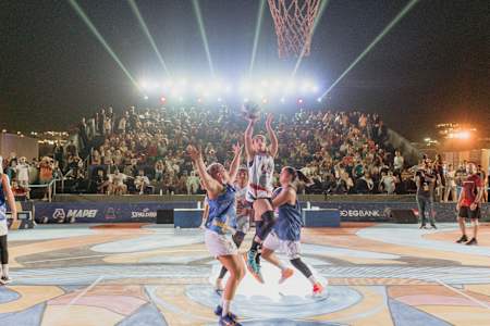 Teilnehmerinnen beim Red Bull Half Court World Final in Kairo, Ägypten, am 1. Oktober 2022.