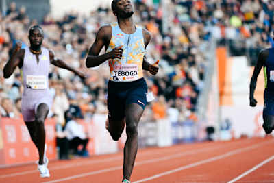 Letsile Tebogo, Olympiasieger über 200 m in Paris, bei der Diamond League in Oslo.