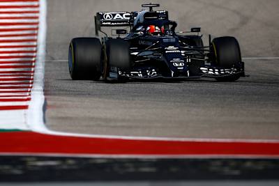 Yuki Tsunoda of Scuderia AlphaTauri at the United States Grand Prix on October 24, 2021.