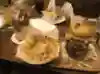 One of Julian's eating challenges – a whopping burger, fries and cookies