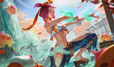 Yunara, la nouvelle championne de League of Legends, apparaît ici dans son tout premier skin inspiré des sources chaudes d’Ionia.