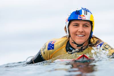 Molly Picklum surfing in the WSL Finals Fiji en route to winning the 2025 world title