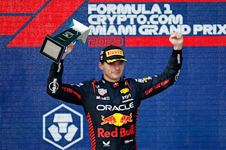 Max Verstappen of Oracle Red Bull Racing at the Miami Grand Prix on May 7, 2023.