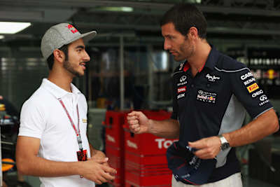 Abdullah Al Thawadi chats up with Mark Webber