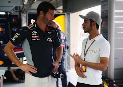 Abdullah Al Thawadi with Mark Webber