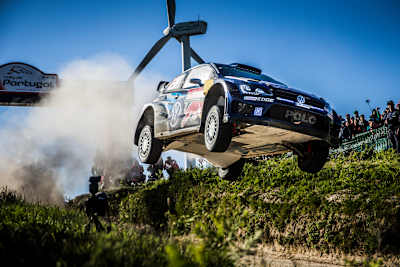 Sebastien Ogier & Julien Ingrassia during FIA World Rally Championship 2015 Portugal in Porto, Portugal.