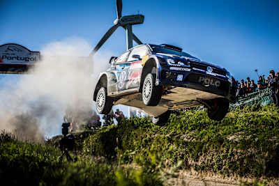 Sebastien Ogier & Julien Ingrassia during FIA World Rally Championship 2015 Portugal in Porto, Portugal.