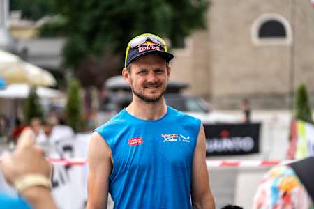 Paul Guschelbauer am Start von Red Bull X-Alps 2021 in Salzburg, Österreich, am 20. Juni 2021.
