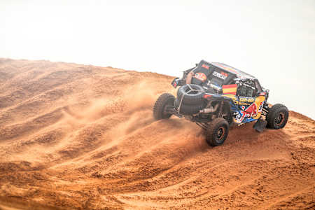 Cristina Gutierrez Herrero (ESP), del Red Bull Can-Am Factory Racing, durante la etapa 9 del Rally Dakar 2023 de Riad a Haradh, Arabia Saudita el 10 de enero de 2023. 