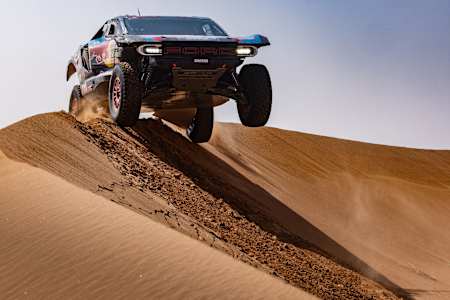 Mattias Ekstrom and Emil Bergkvist of the Ford M-Sport Team during the Stage 8 of the Dakar 2025 on January 12, 2025 between Al Duwadimi and Riyadh, Saudi Arabia 