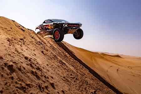 Nani Roma and Alex Haro of the Ford M-Sport Team during the Stage 8 of the Dakar 2025 on January 12, 2025 between Al Duwadimi and Riyadh, Saudi Arabia.