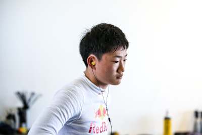 Yuki Tsunoda en 2018, al comienzo de su carrera con el Red Bull Junior Team en GP3.