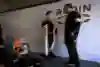 Zane Maloney talking to his engineer in the garage of Macau 2023