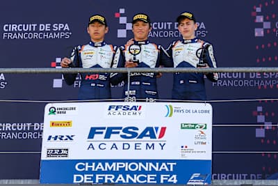 Souta Arao on the podium of French F4 in Spa - 2022