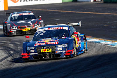 Bild zeigt den Audi von René Rast am Hungaroring während der DTM-Saison 2016.