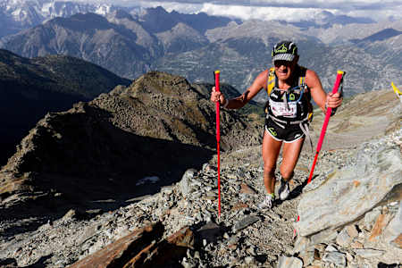 Ein Teilnehmer beim Tor des Geants