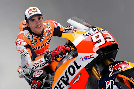 Marc Márquez posa com a Repsol Honda