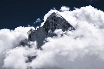 Mount Shivling as viewed from distance.