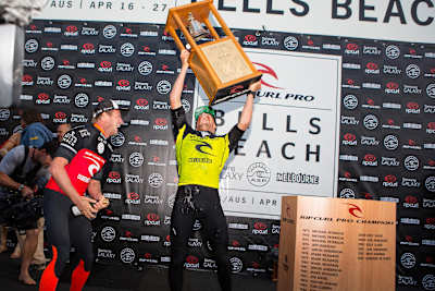 Mick Fanning wins the Rip Curl Pro Bells Beach in 2014.