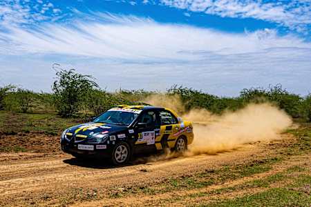 Action from the first round of the Indian National Rally Championship at Chennai's Madras Motor Race Track