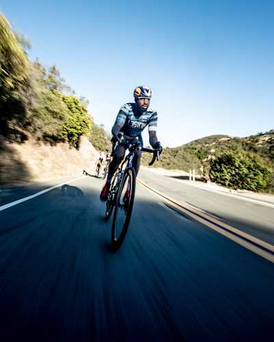 Justin Williams en una carretera cercana a Los Ángeles.