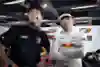 Ayumu Iwasa in the garage of Motegi - Super Formula 2024