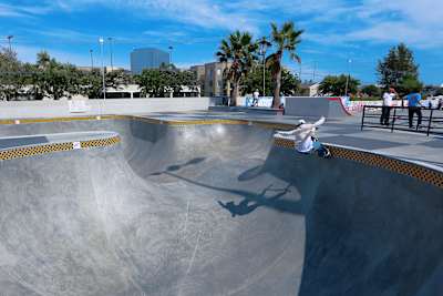 Pedro Barros at Vans Skatepark in Huntington Beach