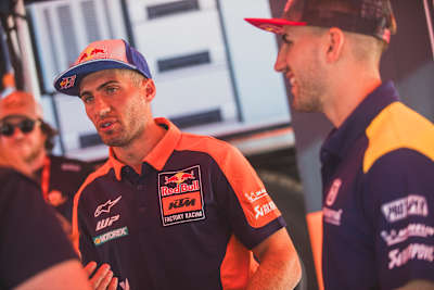 Kevin Benavides and Lucian Benavides seen at the bivouac of ALULA, Saudi Arabia on January 03, 2024. 