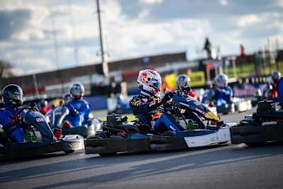 Max Verstappen seen during the Red Bull ‘Max vs 100’ in Silverstone, Great Britain on September 16, 2026.