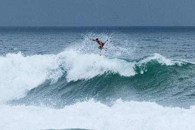 Italo Ferreira surfing in Saquarema, Brazil