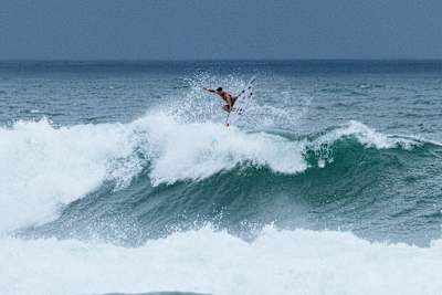 Italo Ferreira surfing in Saquarema, Brazil