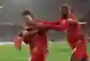Brenden Aaronson fires his team to a 2-1 win against Barcelona in August 2021.