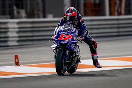 Maverick Viñales apurando la frenada, MotoGP 2019