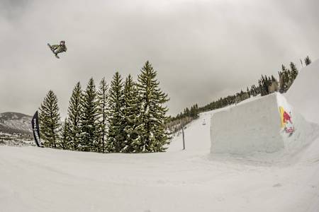 Mark McMorris performs at at the Red Bull Snow-Sports Performance Camp in Aspen, CO, USA on April 14, 2013. 