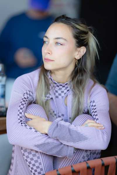 Content creator Mélanie Buffetaud of France envisions her obstacle at the Red Bull Ibiza Royale designer workshop in Salzburg, Austria in 2024.