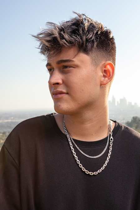 Reverse poses for a photo for Red Bull Batalla National Finals in LA