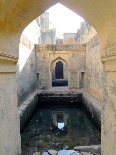 Chhilla Baoli, a stepwell at Amber town near Jaipur, Rajasthan.