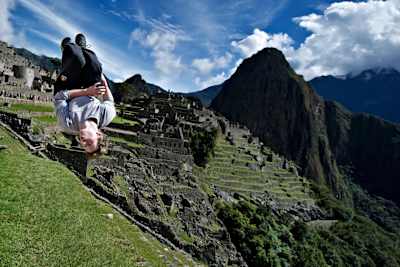 Ryan Doyle performing at Machu Picchu in Peru.