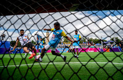 Team India vs Germany perform at the Red Bull Four 2 Score World Final in Leipzig, Germany on August 4, 2023.