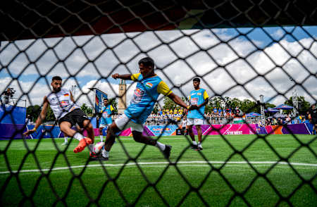 Team India vs Germany perform at the Red Bull Four 2 Score World Final in Leipzig, Germany on August 4, 2023.