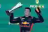 Isack Hadjar on top of the podium of F2 - Australia 2024