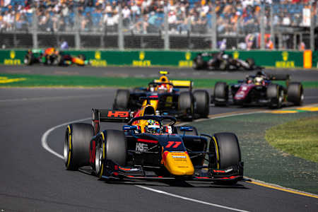 Ayumu Iwasa racing Formula 2 - Stop 3 in Melbourne 2023