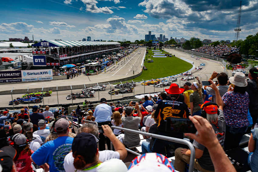 IndyCar series in Detroit on June 3, 2019
