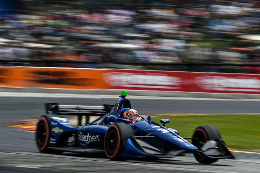 Patricio O’Ward at the NTT IndyCar series at Elkhart Lake in 2019