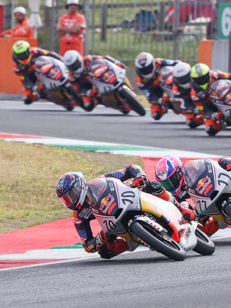Kristian Daniel Jr competes during Race 2 of the Red Bull MotoGP Rookies Cup, Stop 4 in Mugello, Italy on June 22, 2025. 